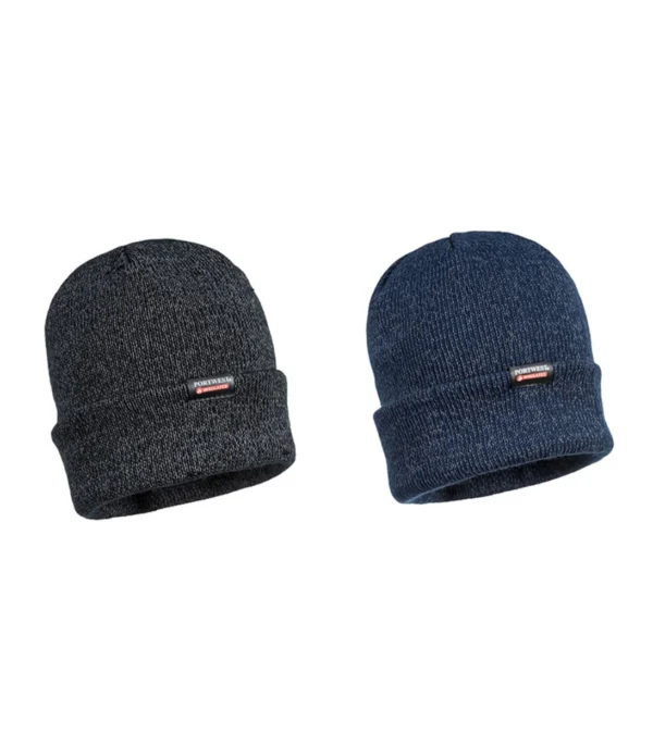 B026 Portwest Reflective Knit Cap Insulstex Lined